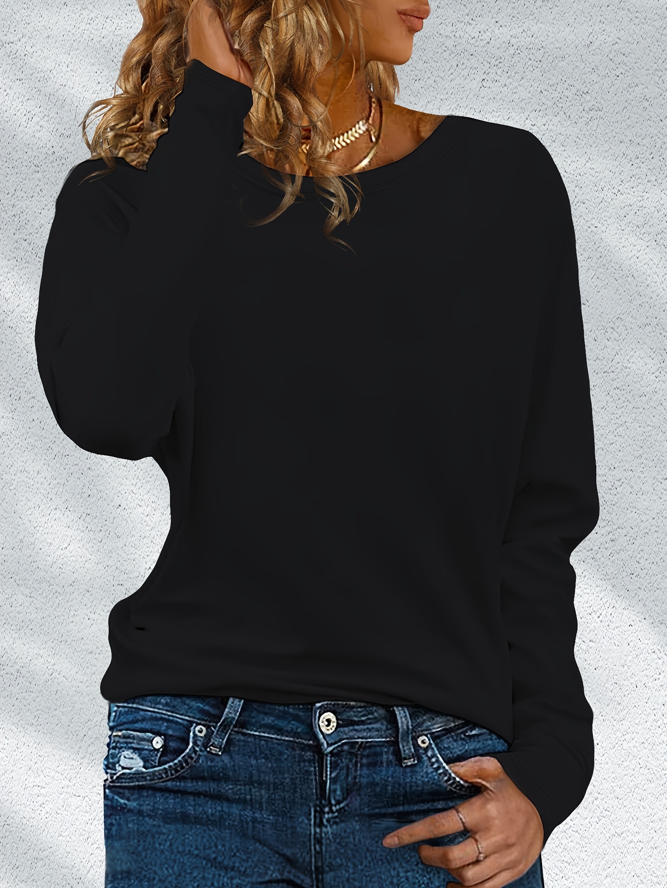 solid color long sleeve t shirt set of three Product details 4
