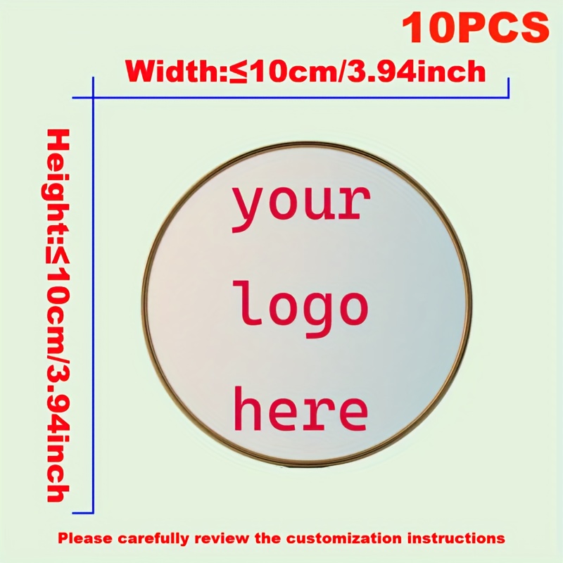 TEMU Custom Product 10pcs Hot Stamping Stickers - Personalized Heat Transfer Decals, Suitable For T-shirts, Jeans, Pillows - Decoration, Custom