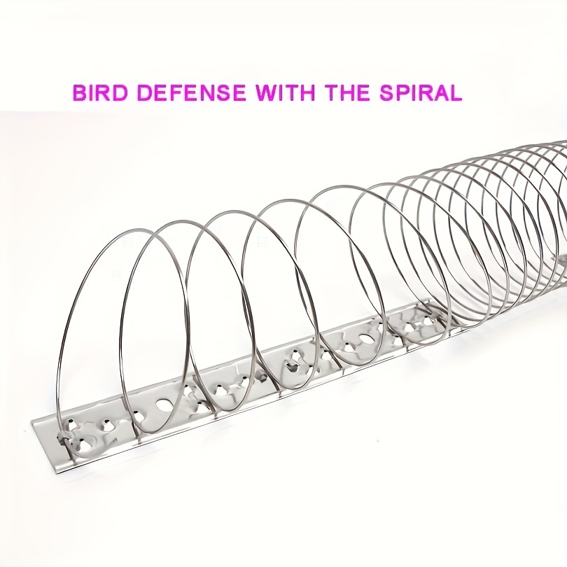 

18cm Stainless Steel Spiral Bird Repellent - Deterrent, No Power Needed, Metal Insect Control