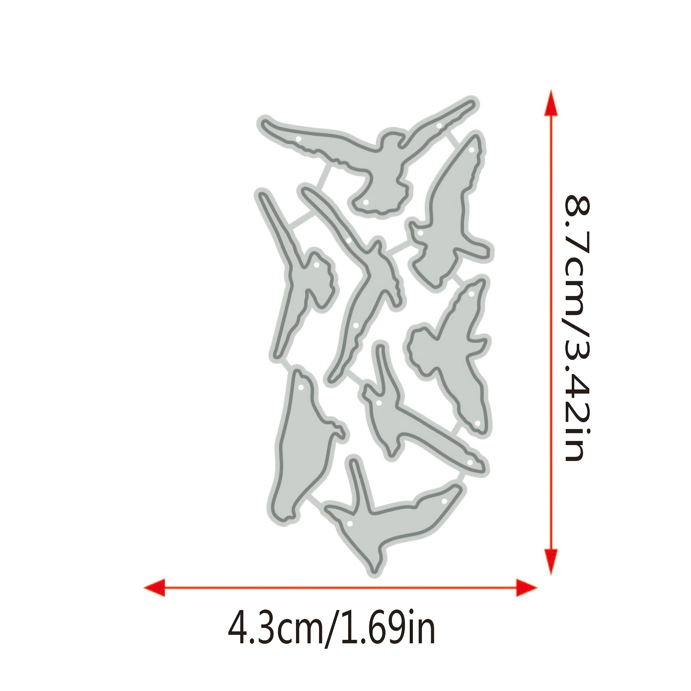 1pc Metal Cutting Dies Swallow Paper Craft Knife Mould Blade Punch Stencils Dies