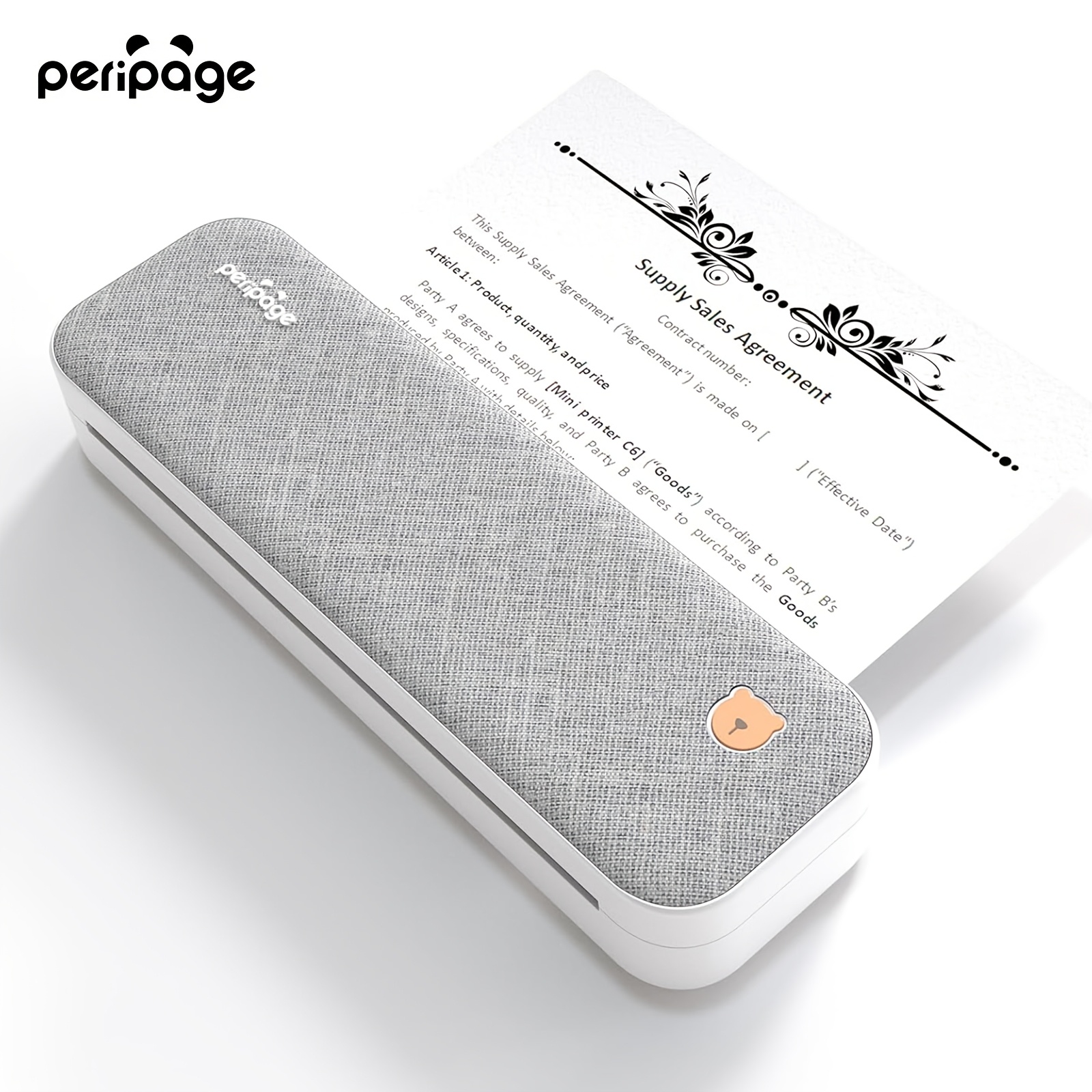 TEMU Impresora Térmica Inalámbrica Peripage, Compatible con Tamaño de Carta US de 21.59 cm × 27.94 cm. Impresora de Viaje Inalámbrica Portátil,