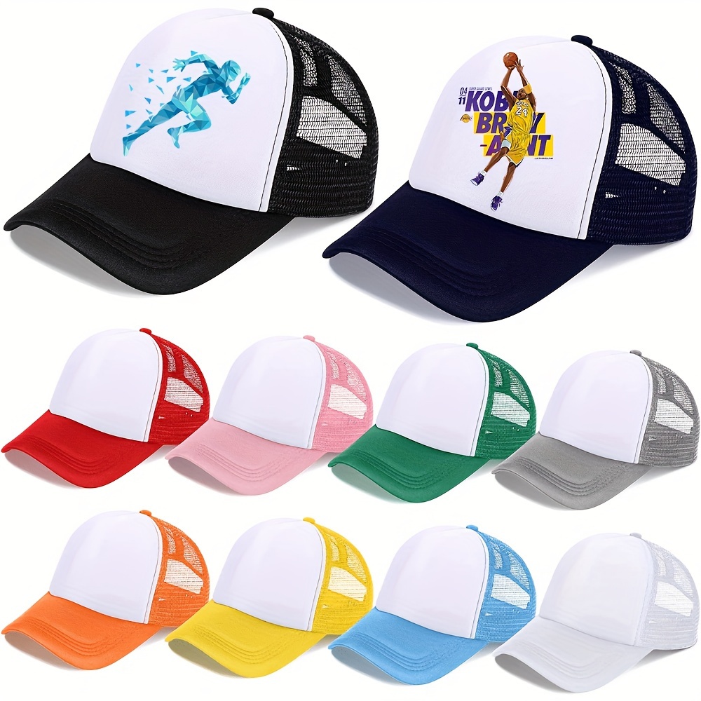 

10pcs "customized" Mesh Baseball Caps - Personalized With Printed Text, Photos Or | Gifts, Driver Hats, Sports And Other Outdoor