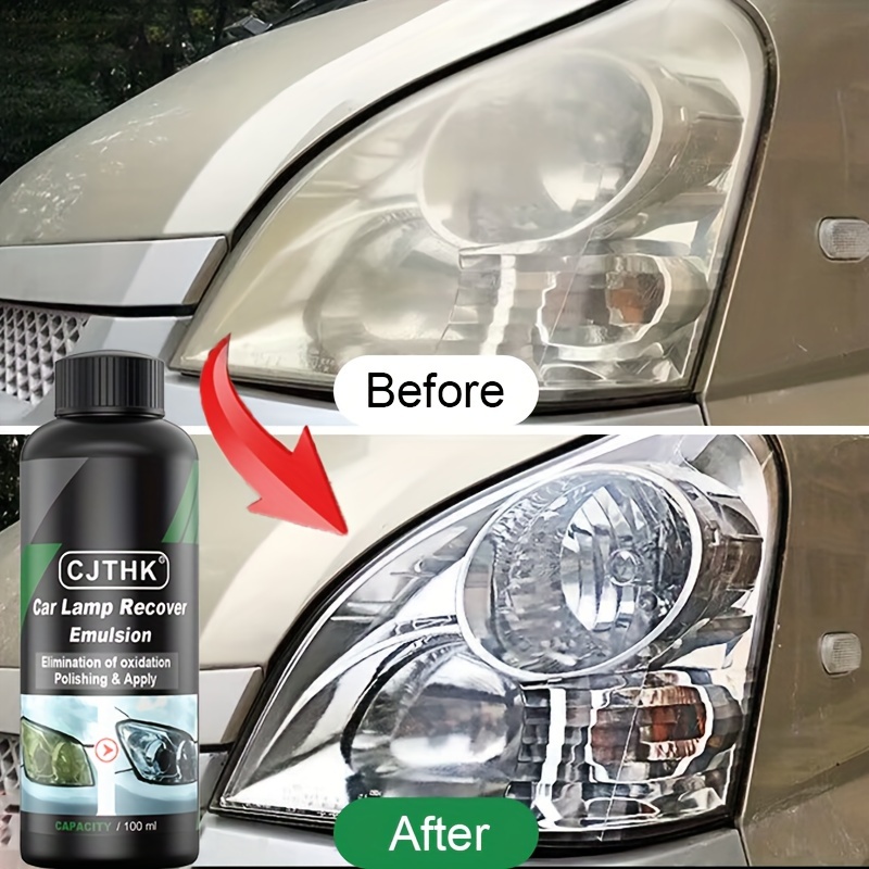 cjthk car lamp recover emulsion universal headlight restoration polish scratch remover maintenance fluid kit for auto accessories pe material