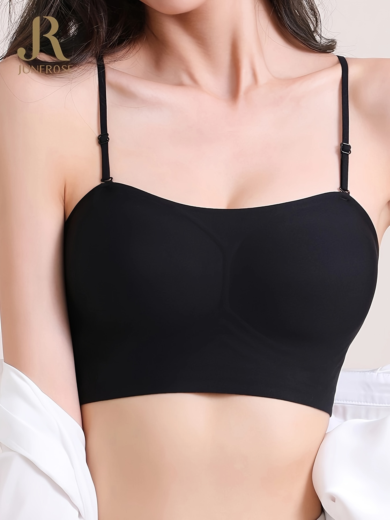 Seamless Solid Wireless Bra Comfy Breathable Push Bra - Temu Canada