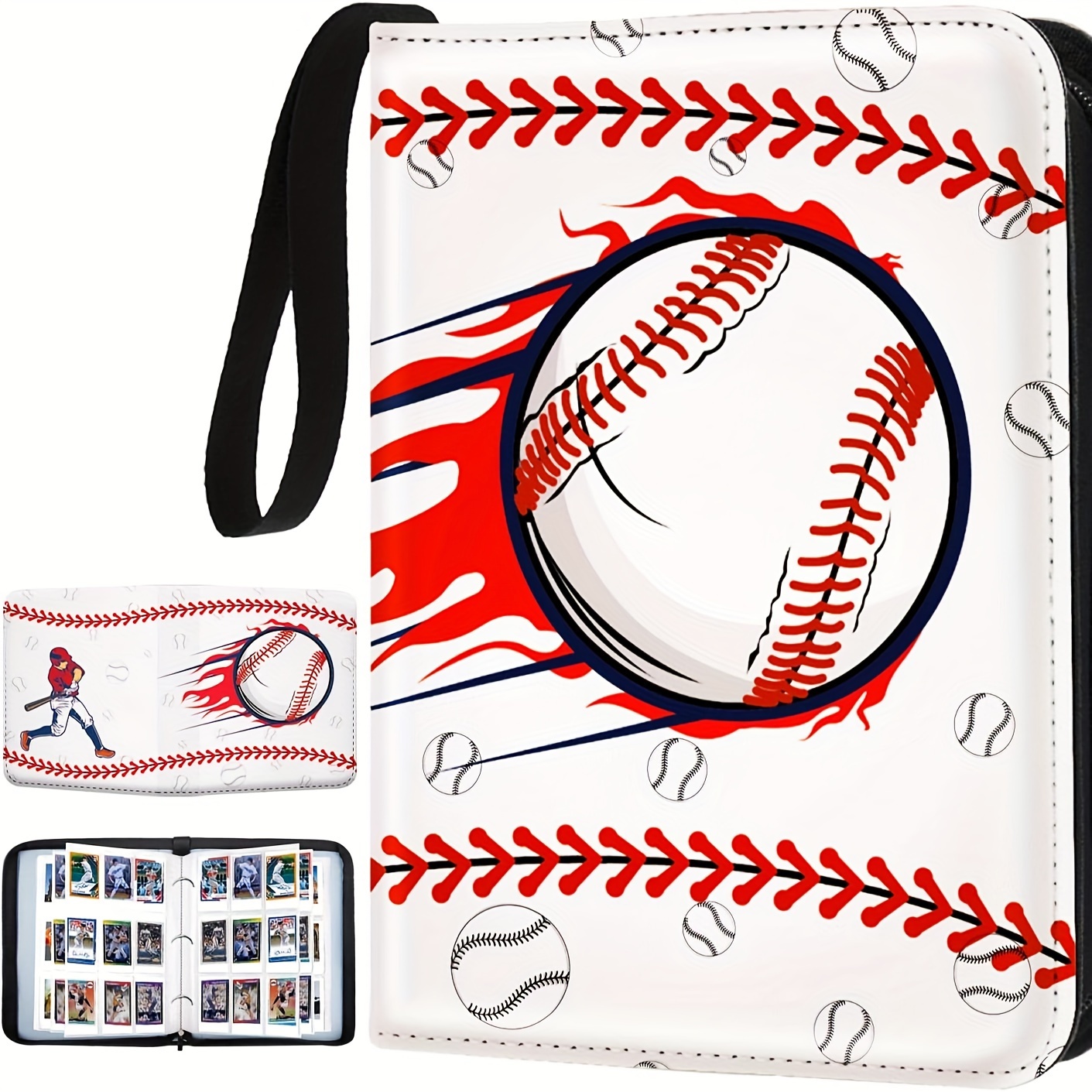

Baseball Card Binder With 900 Pockets Trading Card Binder With Sleeves Sports Card Binder Collectible Trading Card Albums Fits 900 Cards With 50 Removable Sleeves