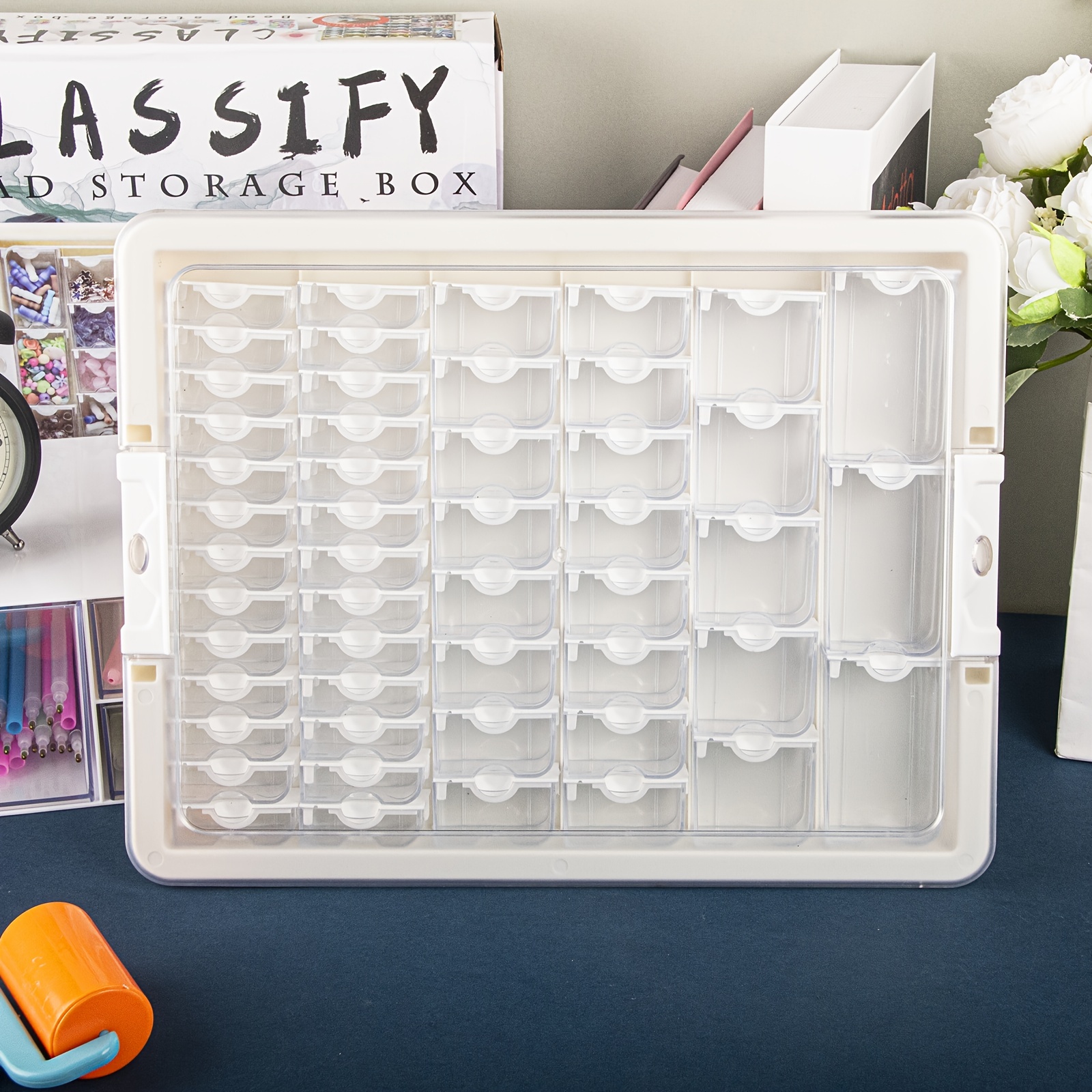 42 50 78 grid jewelry storage set detachable stackable and portable plastic storage containers suitable for nail art painting and jewelry crafting organization Product details 2