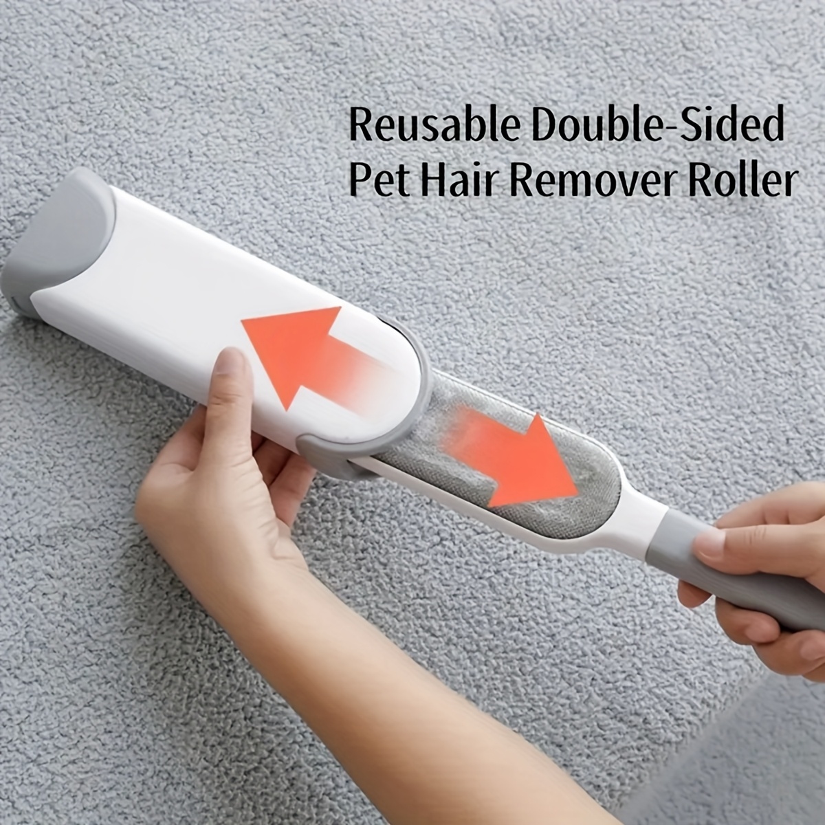 2pcs lint remover for clothes dust and hair removal brush with storage box reusable electrostatic pet hair grip hair remover tool for clothing no power needed plastic handle portable and convenient to store Product details 6