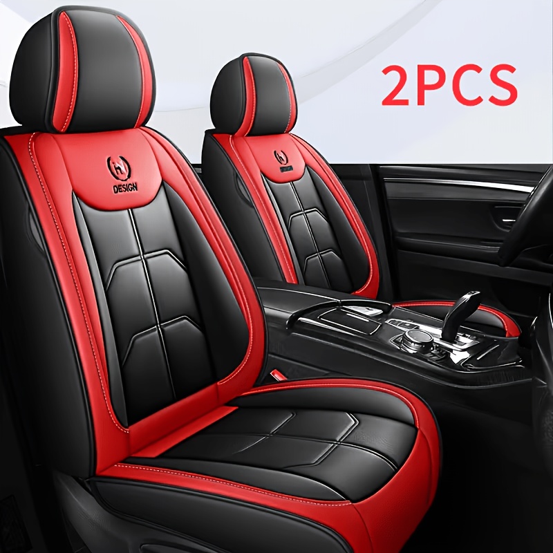 TEMU 2pcs Universal Car Seat Covers, Suitable For All Car Seats, Colorful Lines, Simple And Elegant, Comfortable, Wear-resistant And Durable,