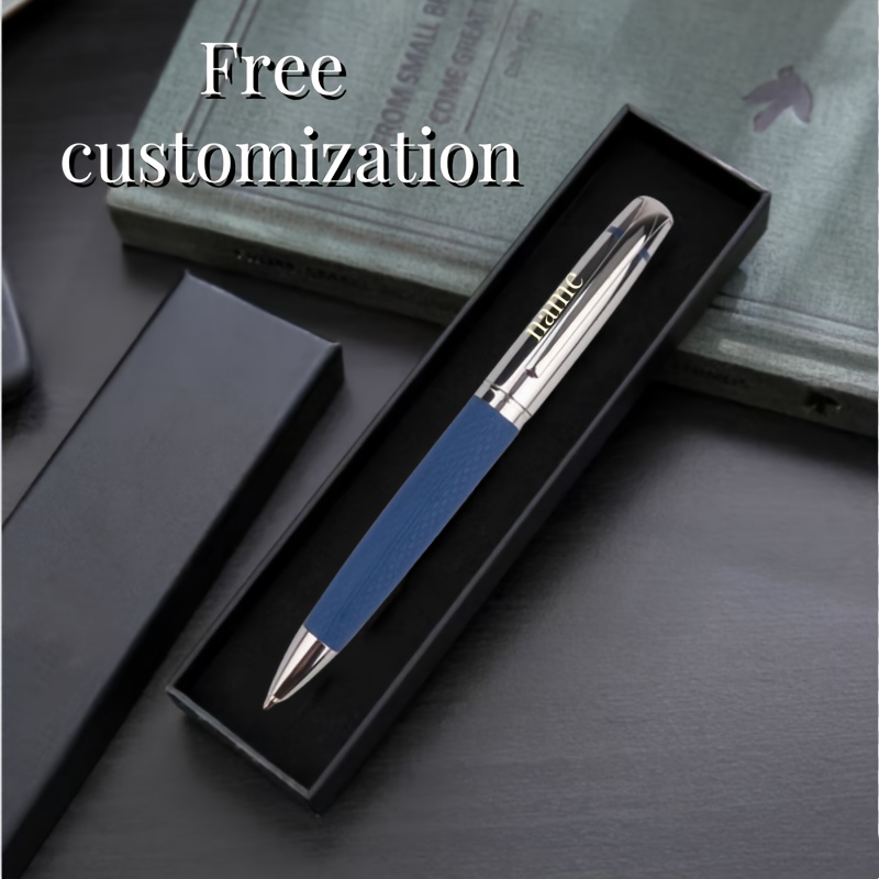 

Copper Pen With Retractable Medium Point, Refillable With Pocket Clip - Customizable, Smooth Business Gift Pen Set With Black Leather Case