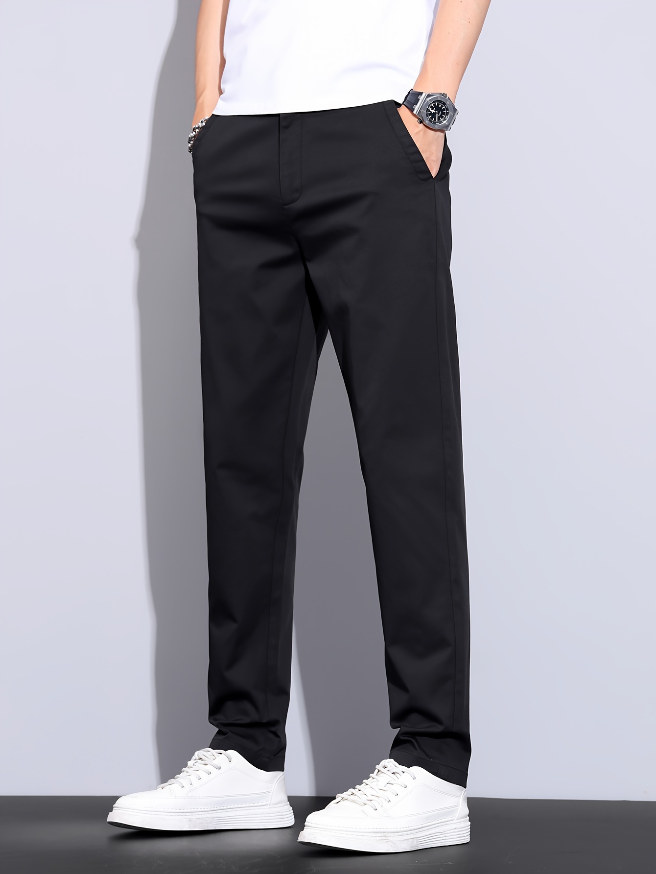 *'s Business Formal Pants *-* Trousers, Beige/Neutral Color Stretch  Ankle Length, Machine Washable for Office, Meetings, E