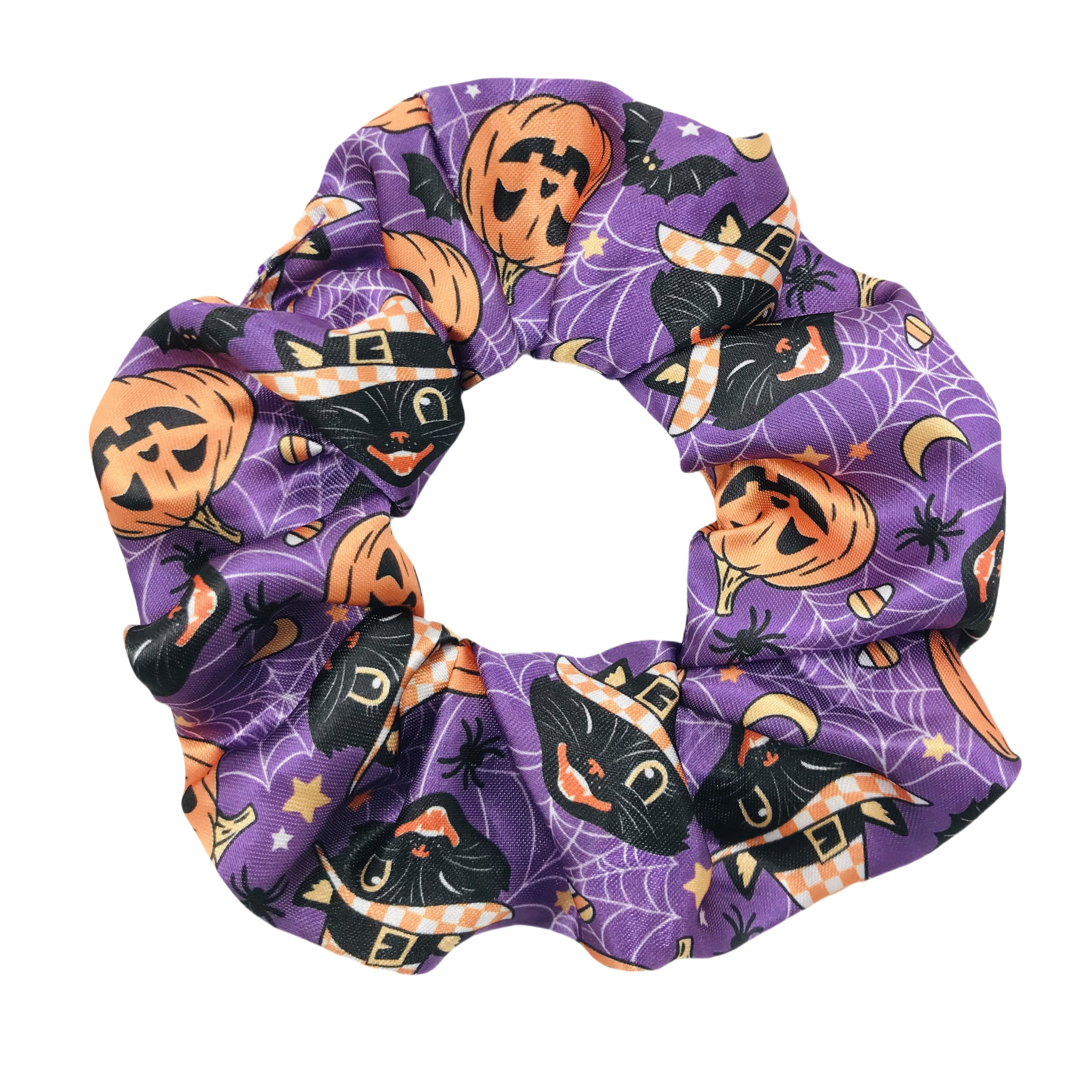 4PCS Halloween Hair Ties 4pcs Hair Ties with Small Bows Bowknot Halloween Hair  main image 4