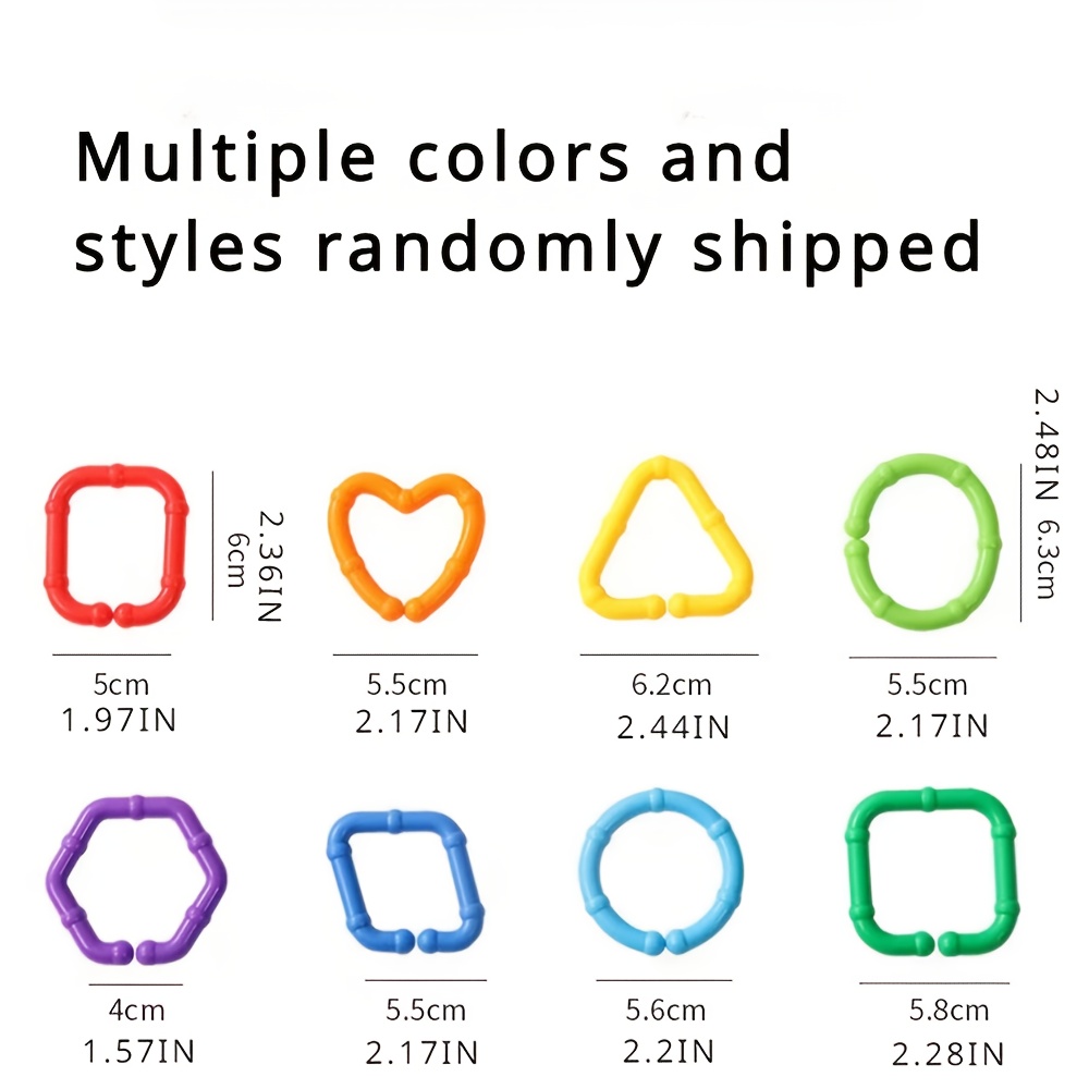 4/9/15/28/40pcs Baby Rings Link Toys for Hanging Toys, 8-Color... product image 9