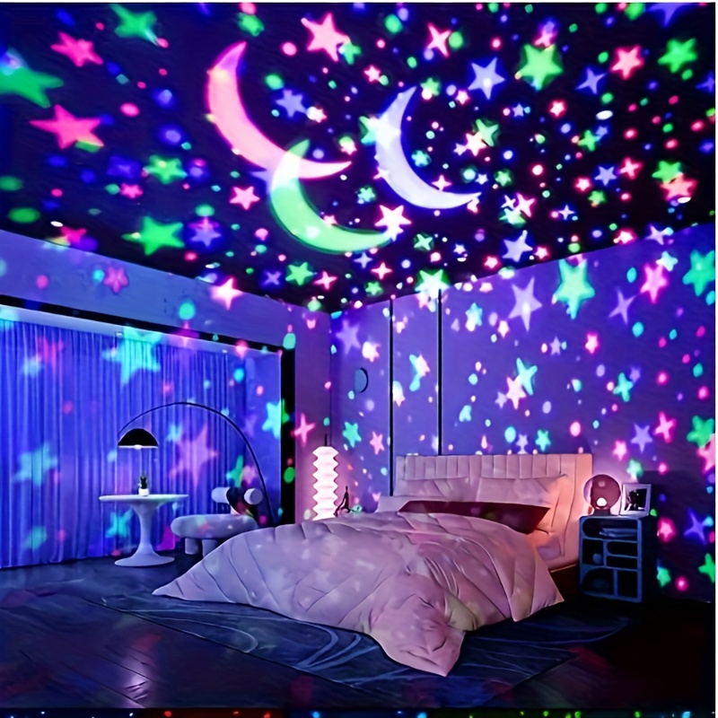 

360-degree Rotating Starry Sky & Unicorn Night Light - Projection Lamp With Dinosaur Theme, Ideal For 's Bedroom Ceiling Decor, Creative Gift, Battery-free