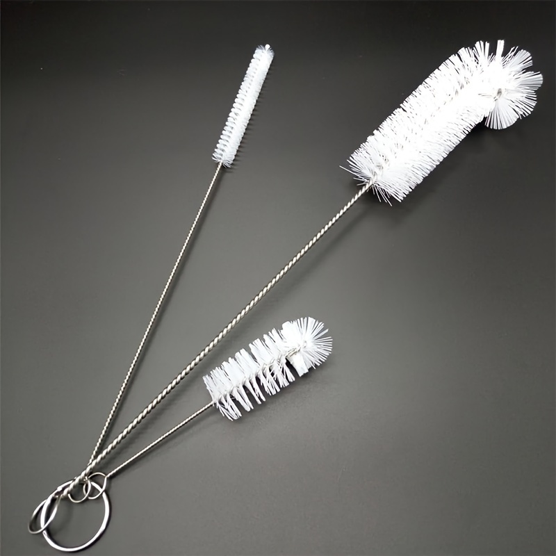 

3pcs/set Stainless Steel Long Handle Multipurpose Straw Cleaning Brush For Water Bottles