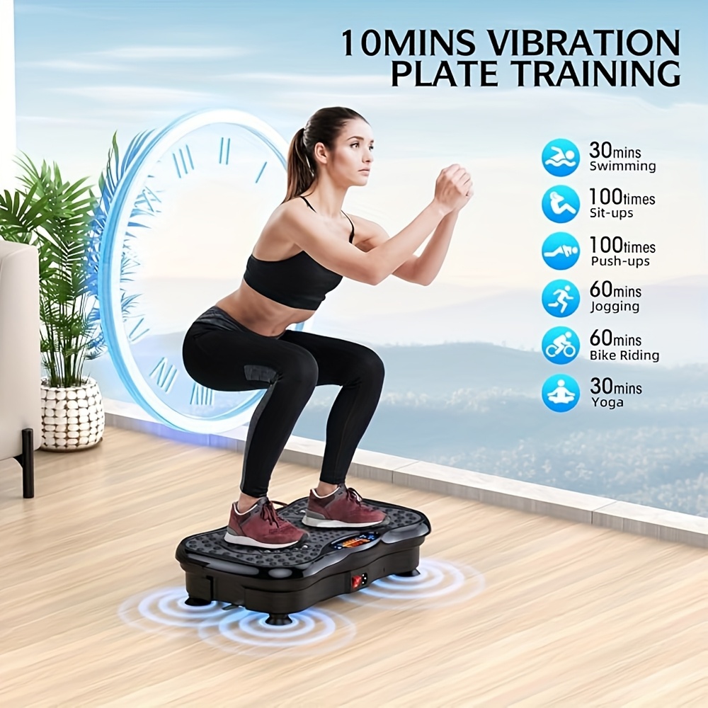 vibration plate exercise machine for     health full body workout platform with 99   levels quiet shaking technology portable design for home gym muscle toning burner 330lbs capacity gifts for   Product details 2