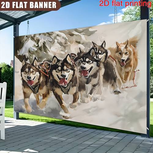 2d flat not 3d 2d flat printing 1pc snowy team theme exquisite banner pull flag easy to hang design indoor outdoor decoration suitable for new year holiday decor christmas atmosphere valentines day