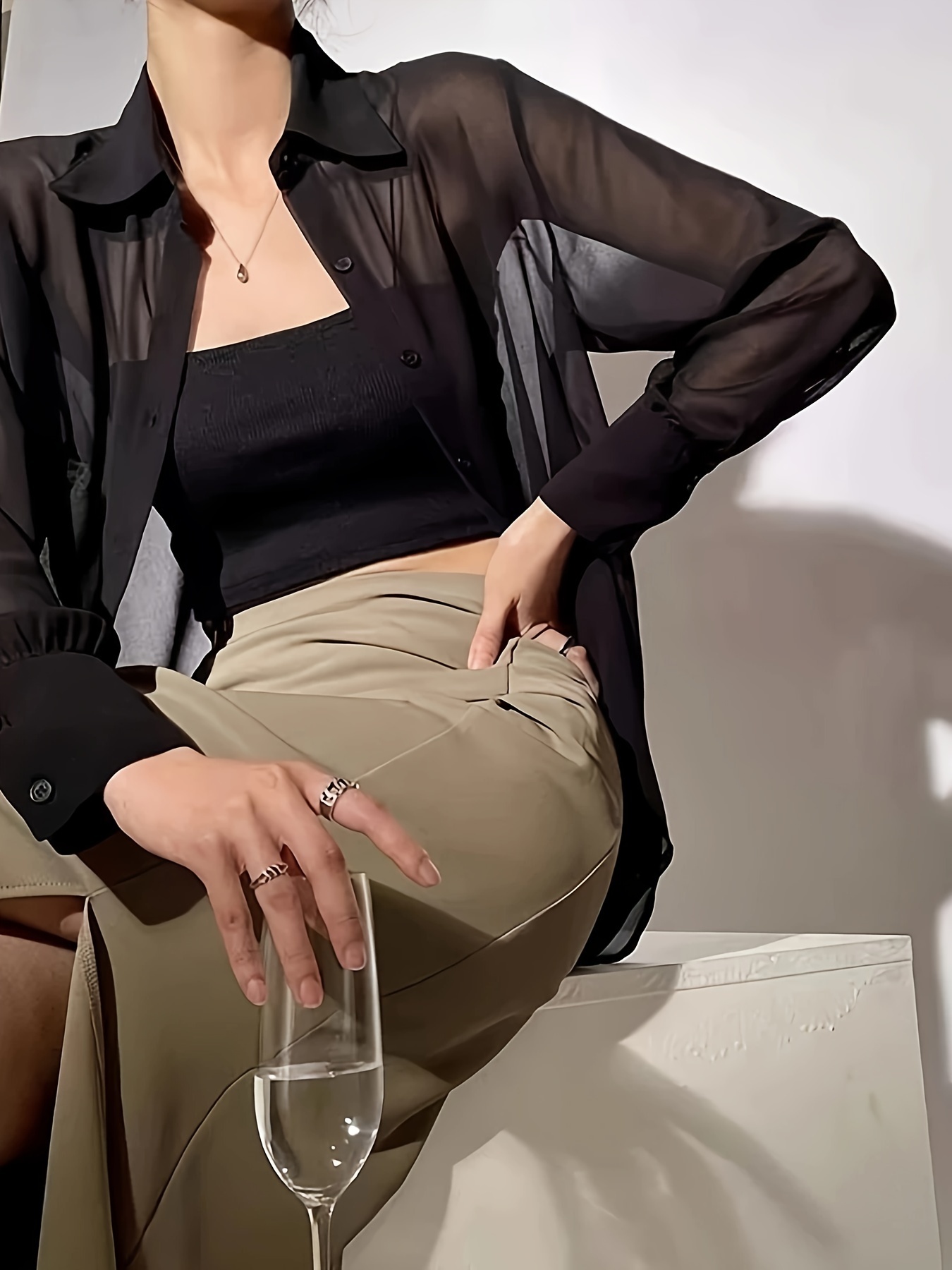 Sheer blouse sexy online