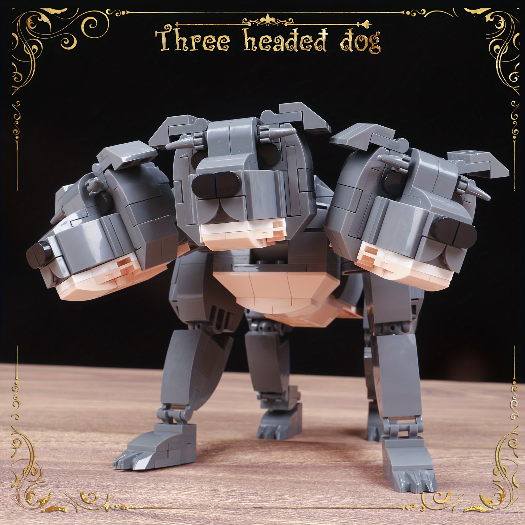 

Zhegao 1000+pcs -headed Dog Building Set, 3d Toy, Decor, Unique For Adults - Abs Plastic Toy