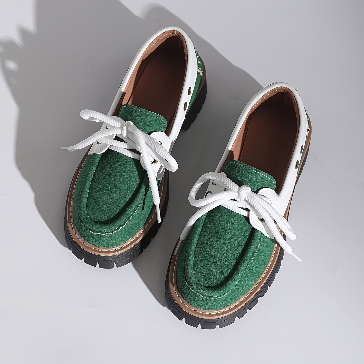 ladies loafers trendy slip ons classic retro lace design  display picture 1