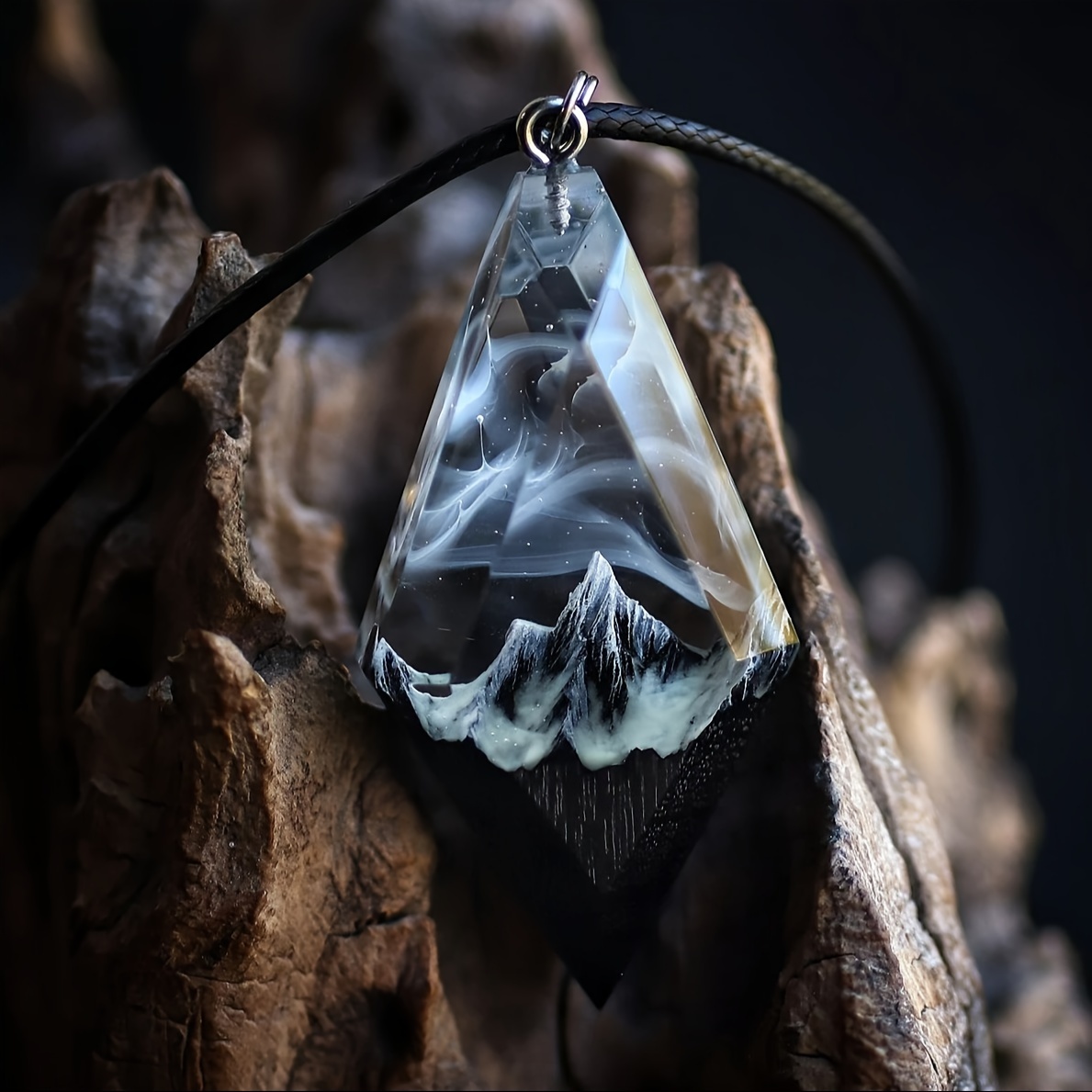 

1pcs Handmade Fine Snow Mountain Pendant Necklace Jewelry Personalized Gift Resin Jewelry