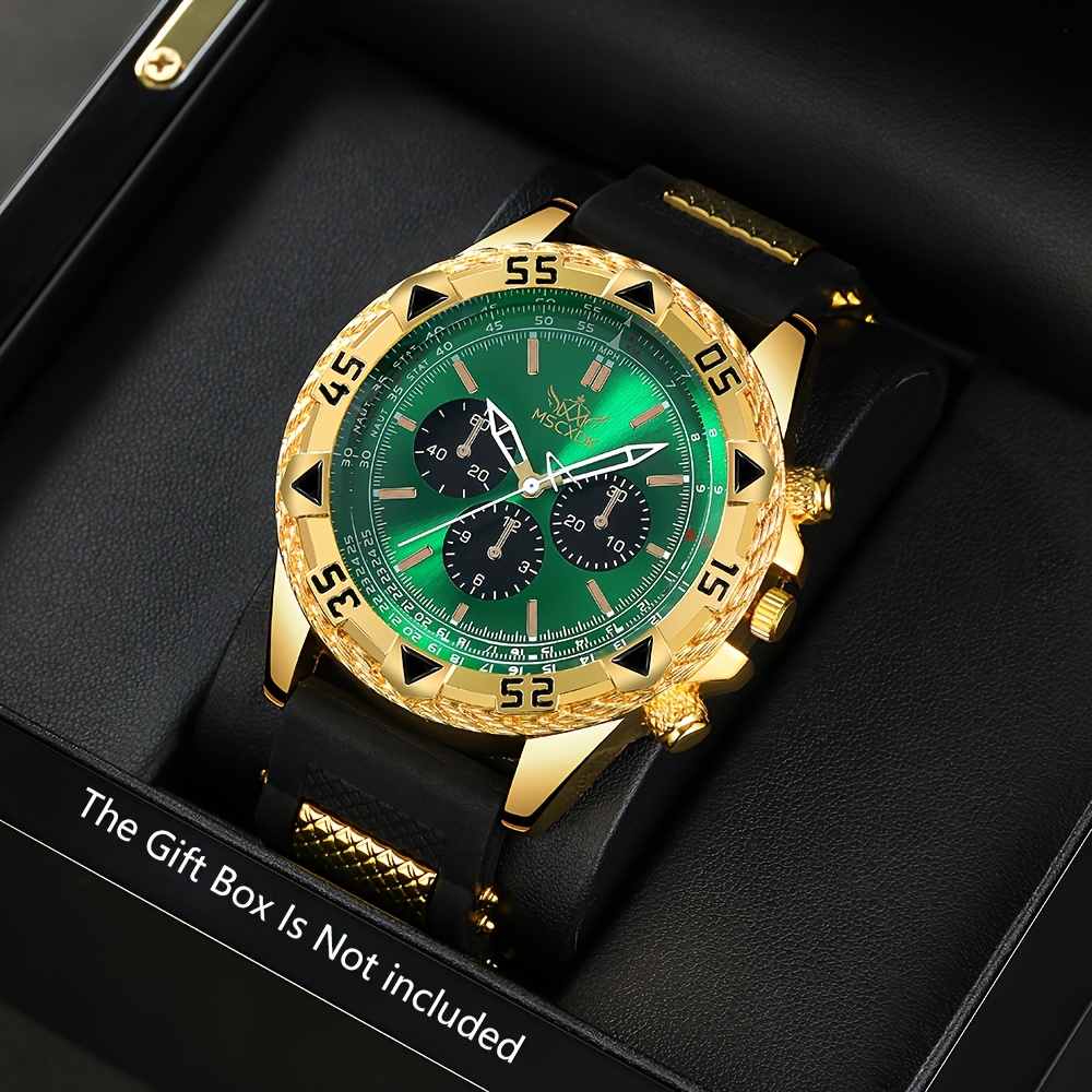 Image of Men's Casual Watch, Pointer Display, Alloy Case, Electronic Drive, And Adjustable Silicone Strap Fit The Wrist To The Most Comfortable Men's Watch Suitable For Casual And Business Occasions.