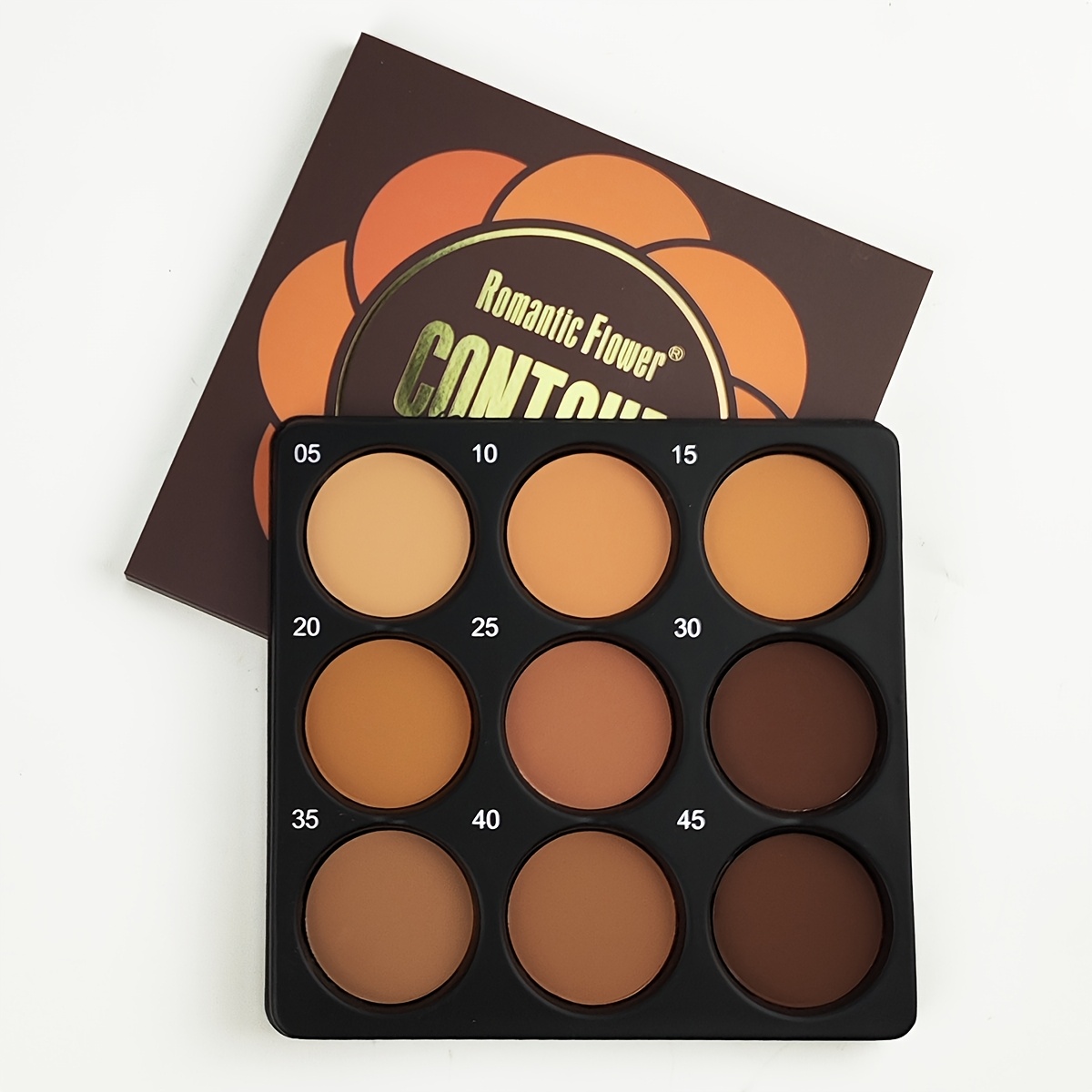 9-Color Face Contour And Concealer Palette, Medium to Deep Tones, Highlight And Contour, Matte End, Waterproof And Sweatproof, Long-Lasting, Suitable for Daily Commute, Dates, Parties, Easter, Music Festivals, Mother'S Day Gift