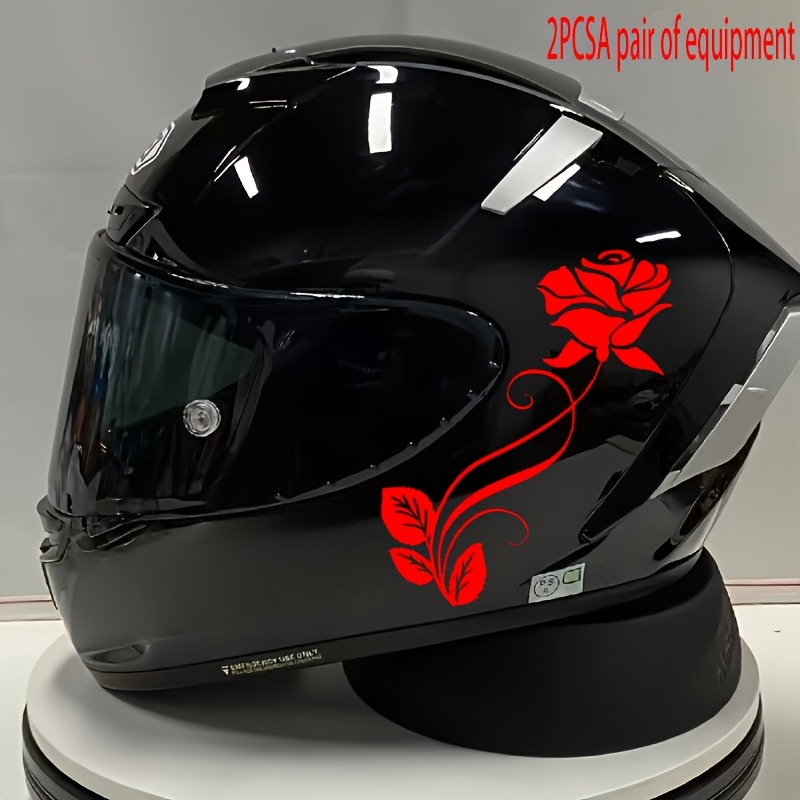 black rose motorcycle helmets 2pcs Gentleman Rose Motorcycle Helmet Decorative Paper, Car Rearview Mirror  Decorative Stickers, Suitable for Car Rearview Mirror Motorcycle Helmet  Stickers