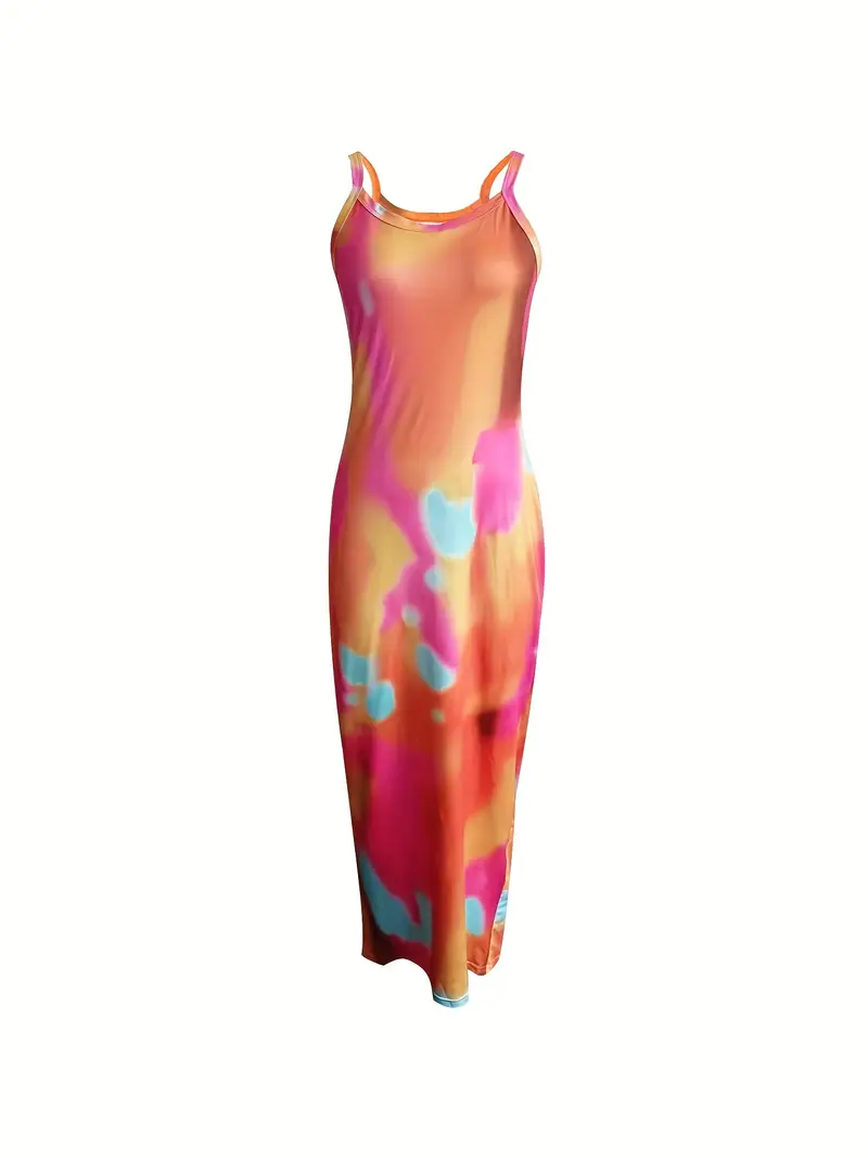pink and blue tie dye bodycon dress Heart & Hips Pink / Blue Tie Dye Bodycon