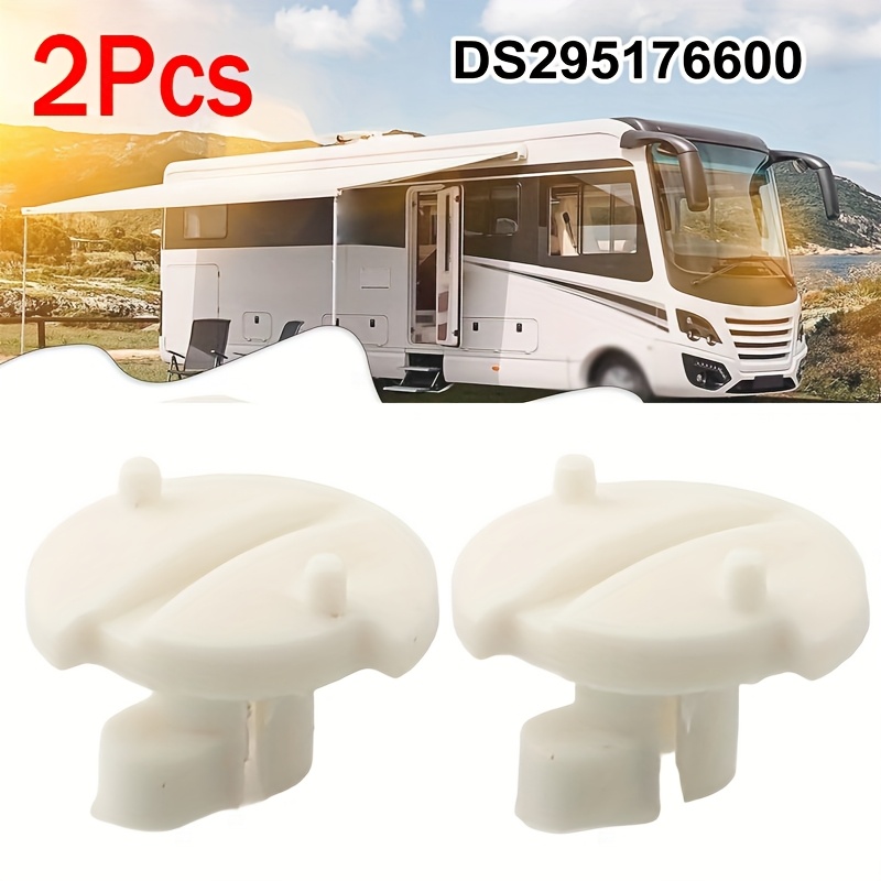 Image of Set Of 2 Beige Clips For Winterizing Rv Fridge Vents, Compatible With For Caravans And Motorhomes, Model Ds295176600, Without Battery