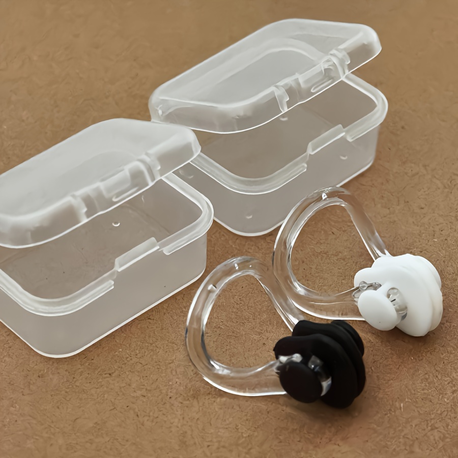 [reusable Nose Clip] Waterproof Reusable 2pcs Silicone Nose Clip For Swimming | Ideal For Adults & , Perfect For Training & Competitive Swimming, In White And Black