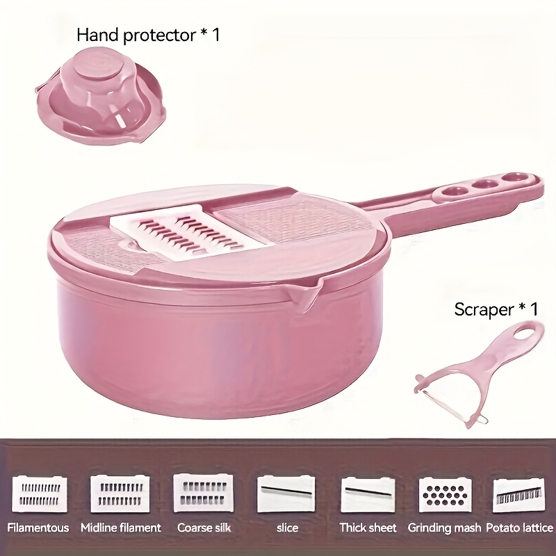 TEMU 11pcs, 12 In 1 Versatile Vegetable Chopper For Manually Slicing And Shredding Carrots, Potatoes, And Radishes; Kitchen Tool For Restaurants.