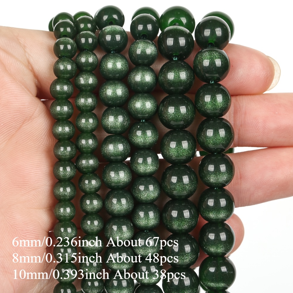 Obsidian Beads In : 6mm, 8mm, And 10mm. Semi-finished Round Crystal Beads Are Perfect For Your Own Bracelets. Each Strand Measures About 38cm. Ideal For Gifting To Or As Holiday Surpr