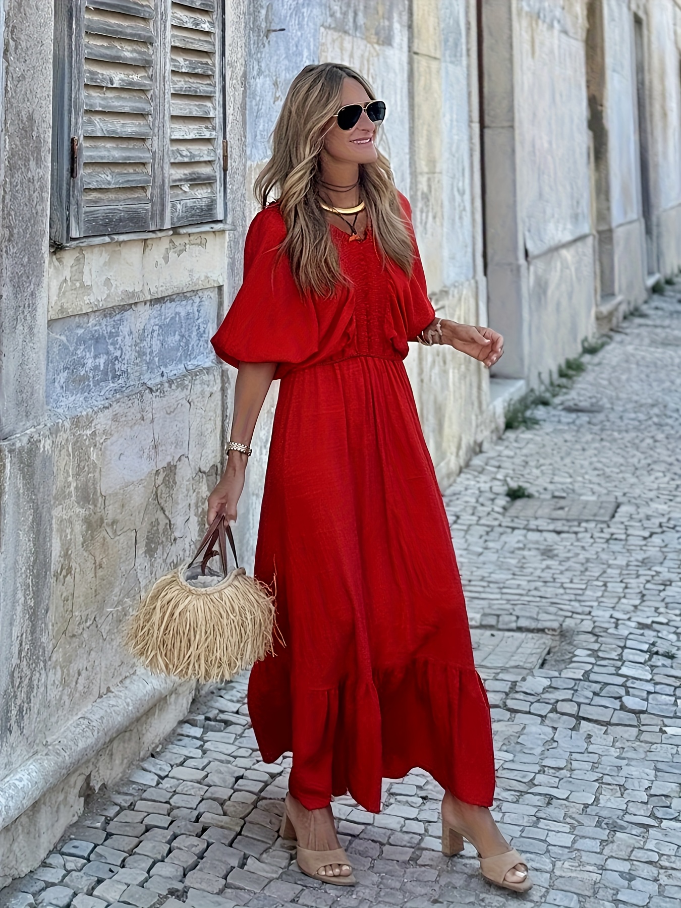 crimson dresses casual Red Cotton Mini T-Shirt Dress - Casual Dresses