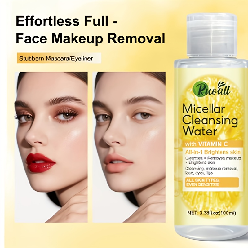 100ml of   cleansing water   for   and eye region compatible with for   types ideal for skincare items facial care beauty products for women skincare for men makeup removal Product details 2