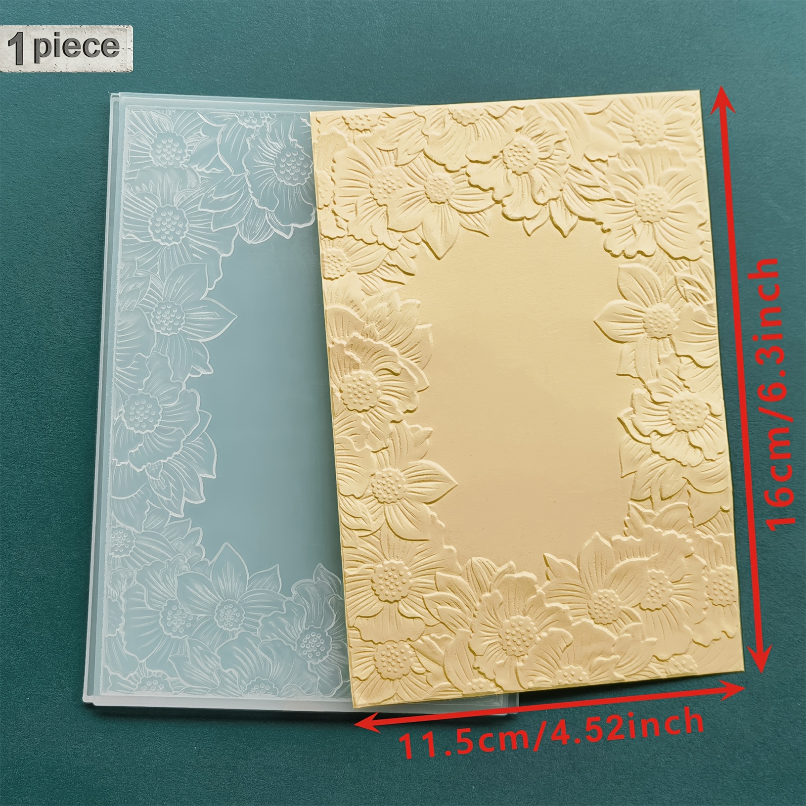 TEMU Placa en relieve de completo de flor fresca con cóncava y , dispositivo de gofrado para decoración de cuentas a DIY