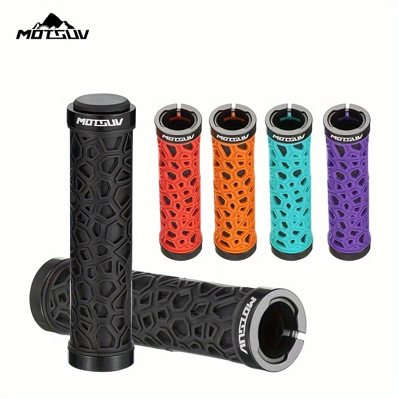 

A Pair Of Rubber Handlebar Grips For Mountain Bikes, With Tpr Anti-slip Shock Absorption, Lockable On Both Sides, Suitable For Fixed-gear And Folding Bikes.