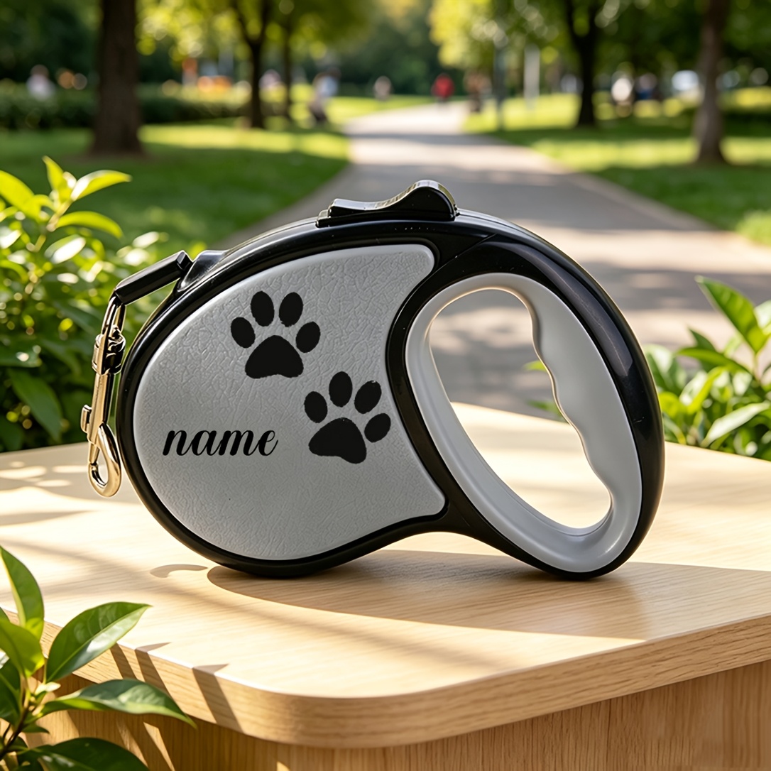 TEMU Customizable Dog Leash, Personalized With And Adorable Paw-print Design, Ideal For Small To Medium-sized Dogs, Without Battery