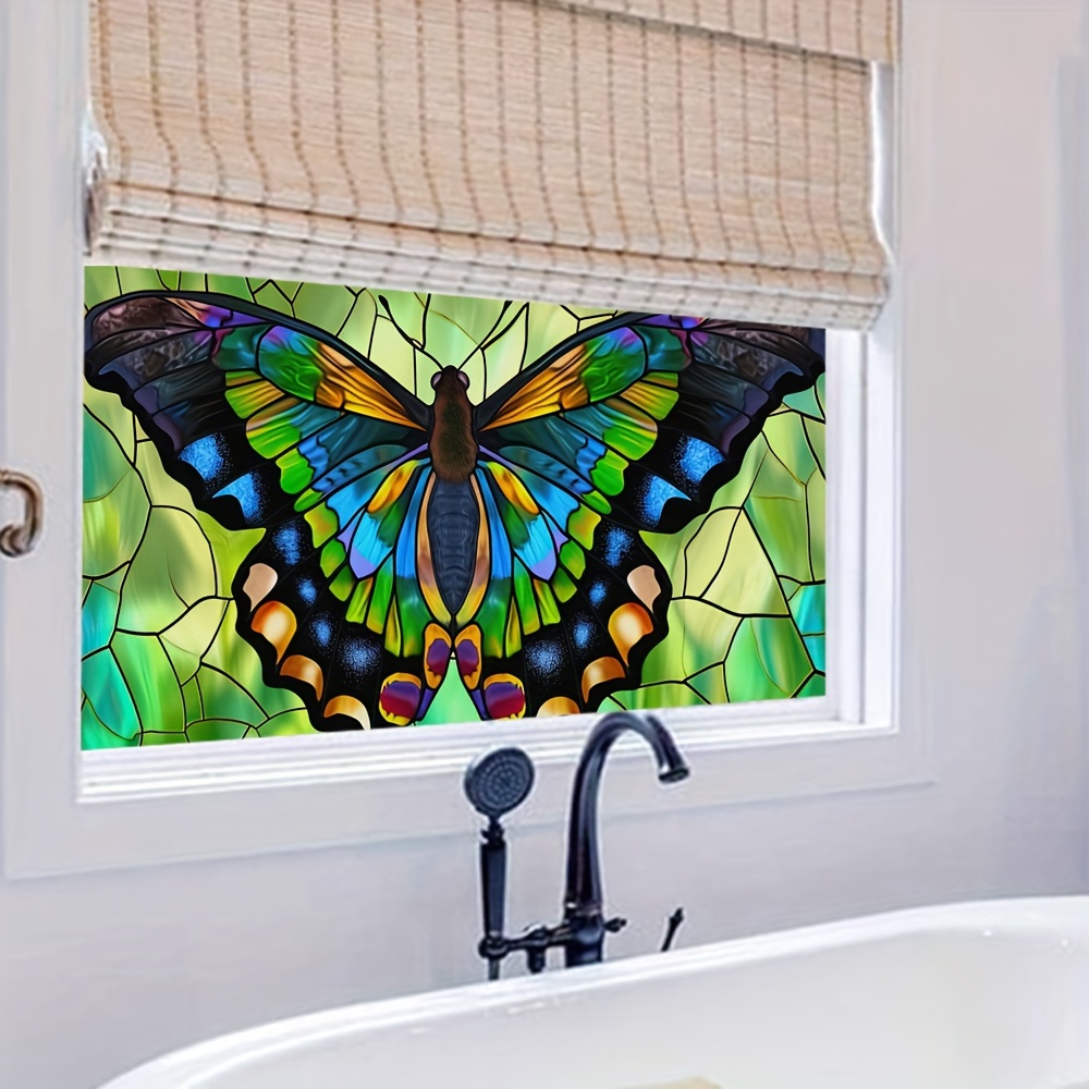 Stained Glass Window Film Spring Bird Static Cling - Temu