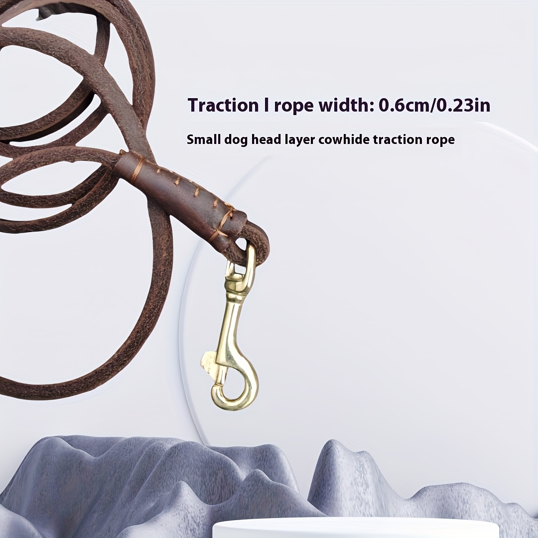Elegant Lightweight Small Dog Leash with Copper Hook