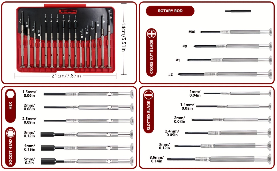 NITAIUN 11 Pezzi Cacciaviti Di Precisione, Set Di Cacciaviti Multiuso - Foto 12