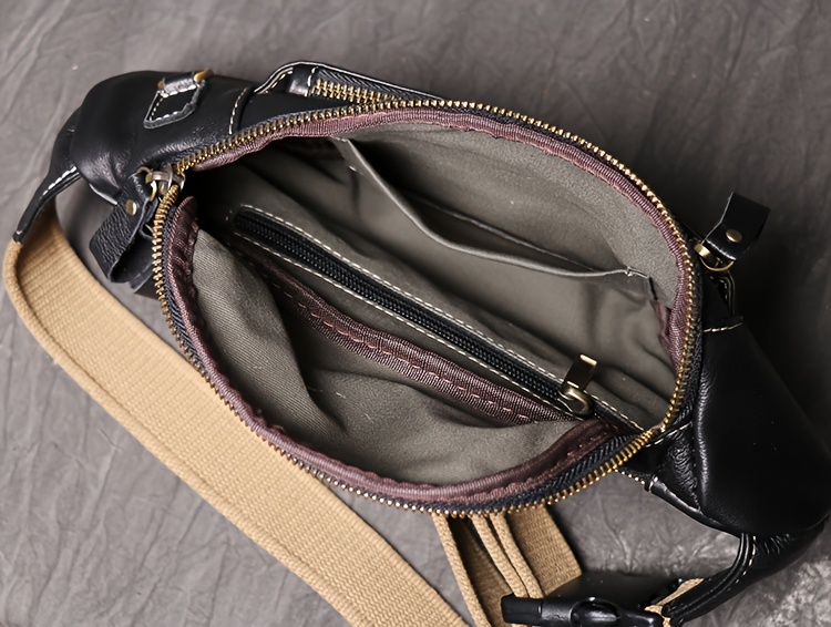 Vintage Large Capacity PU Crossbody Waist Bag Unisex