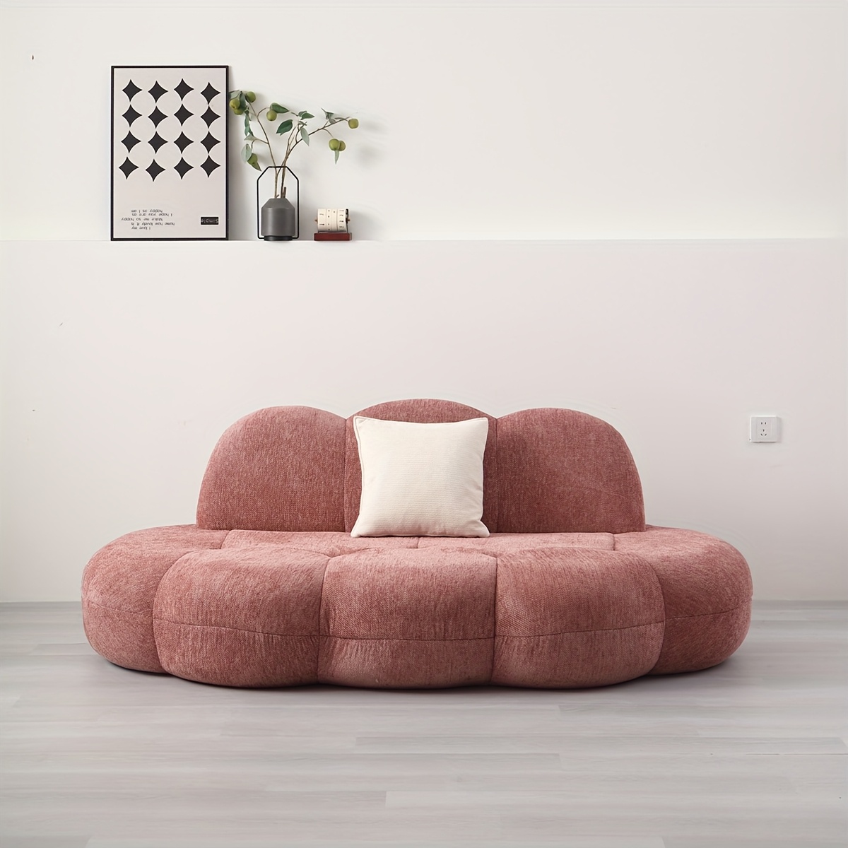 nowoczesna sofa w kształcie chmury - bez montażu, miękka tkanina chenille & gąbkowa poduszka, ergonomiczne wsparcie, antypoślizgowa podstawa, 79 długość x 39, 3 szerokość x 29, 5 wysokość, odpowiednia do salonu, sypialni, małych apartamentów