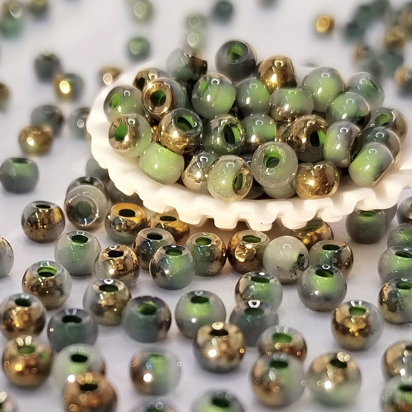 405pcs 4mm Colorful Artificial Glass Jade Beads for DIY