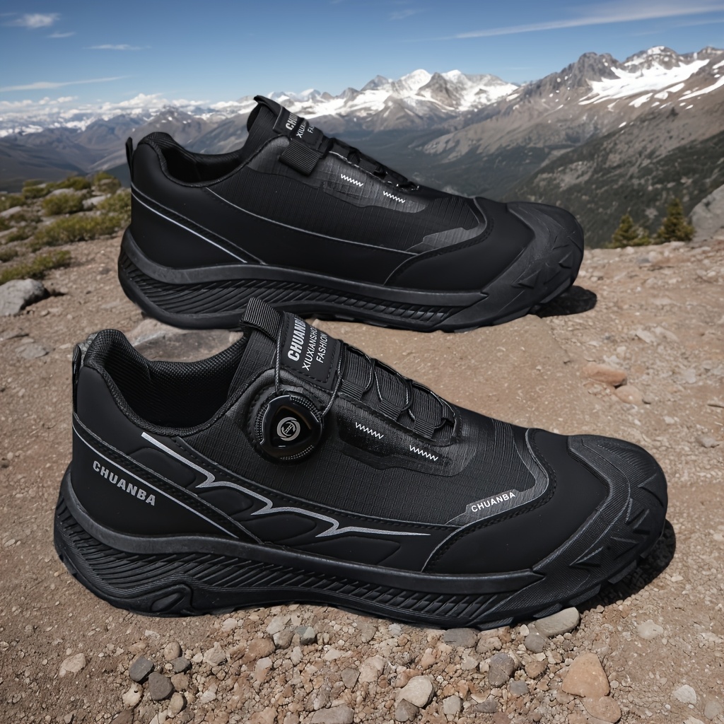 TEMU Men's Hunting Shoes, Low-cut Breathable Rotary Men's Shoes, Outdoor Sneakers, Hiking Shoes, Non-slip And Wear-resistant Mountaineering Shoes