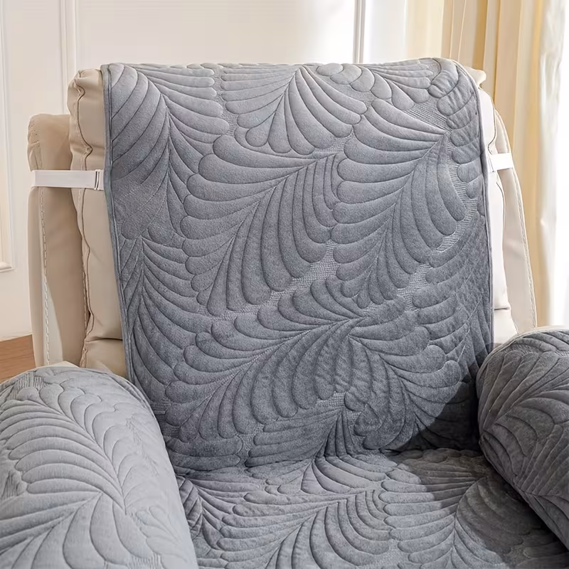 1pc plush thickened recliner chair cover armchair slipcover with adjustable straps armchair protective cover suitable for bedroom office living room home decor Product details 7