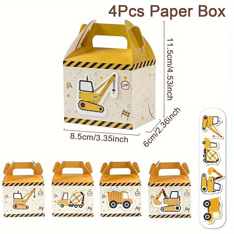 4pcs Vehicle - Engineering & , For Birthday Decorations &