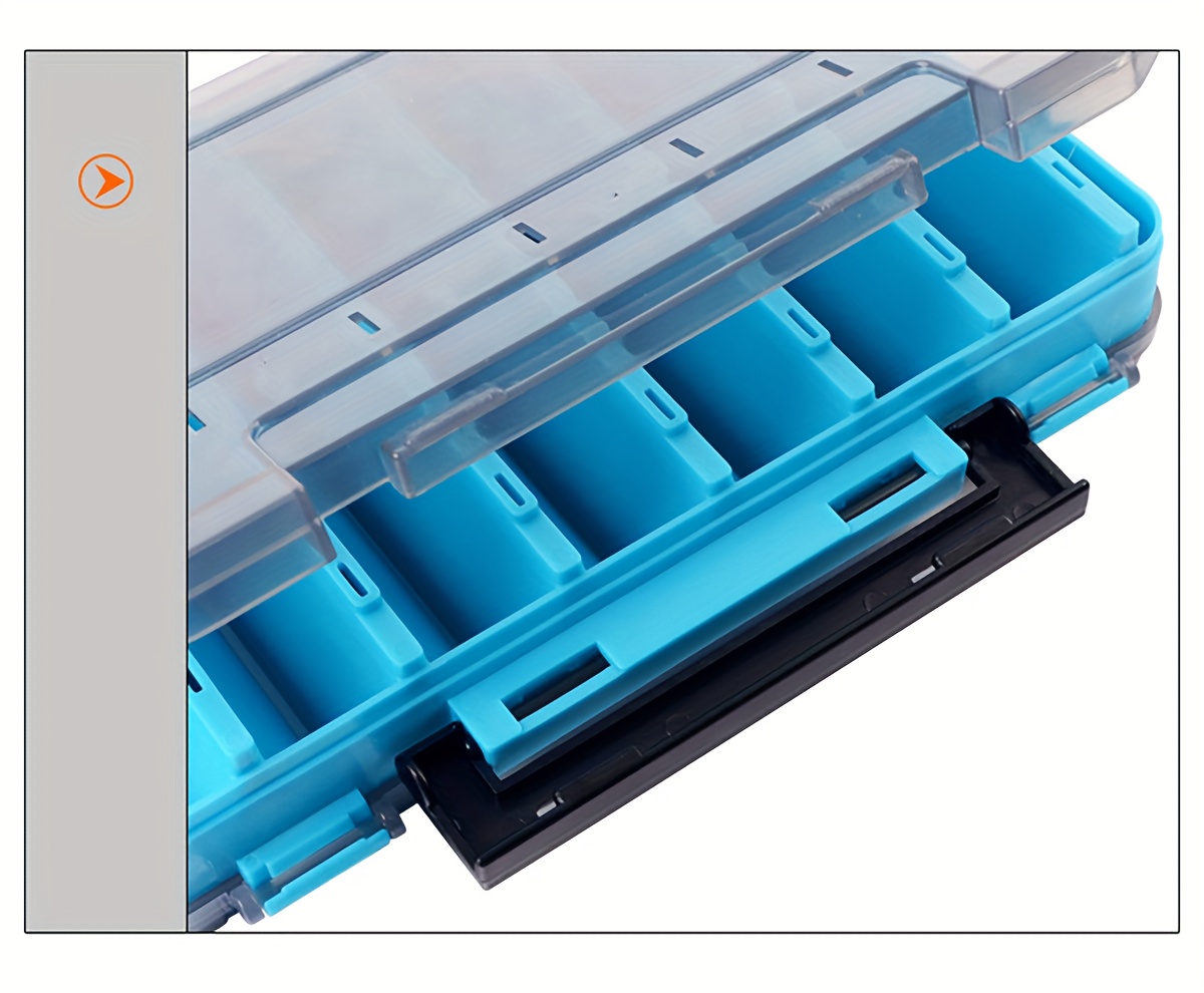1pc double sided fishing tackle box 14 cells   bait storage case fishing tool accessories Product details 13