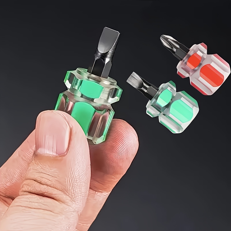 item picture portable mini flathead screwdriver transparent handle precision repair tool flathead screwdriver mini s d and   fender set repair tool short handle