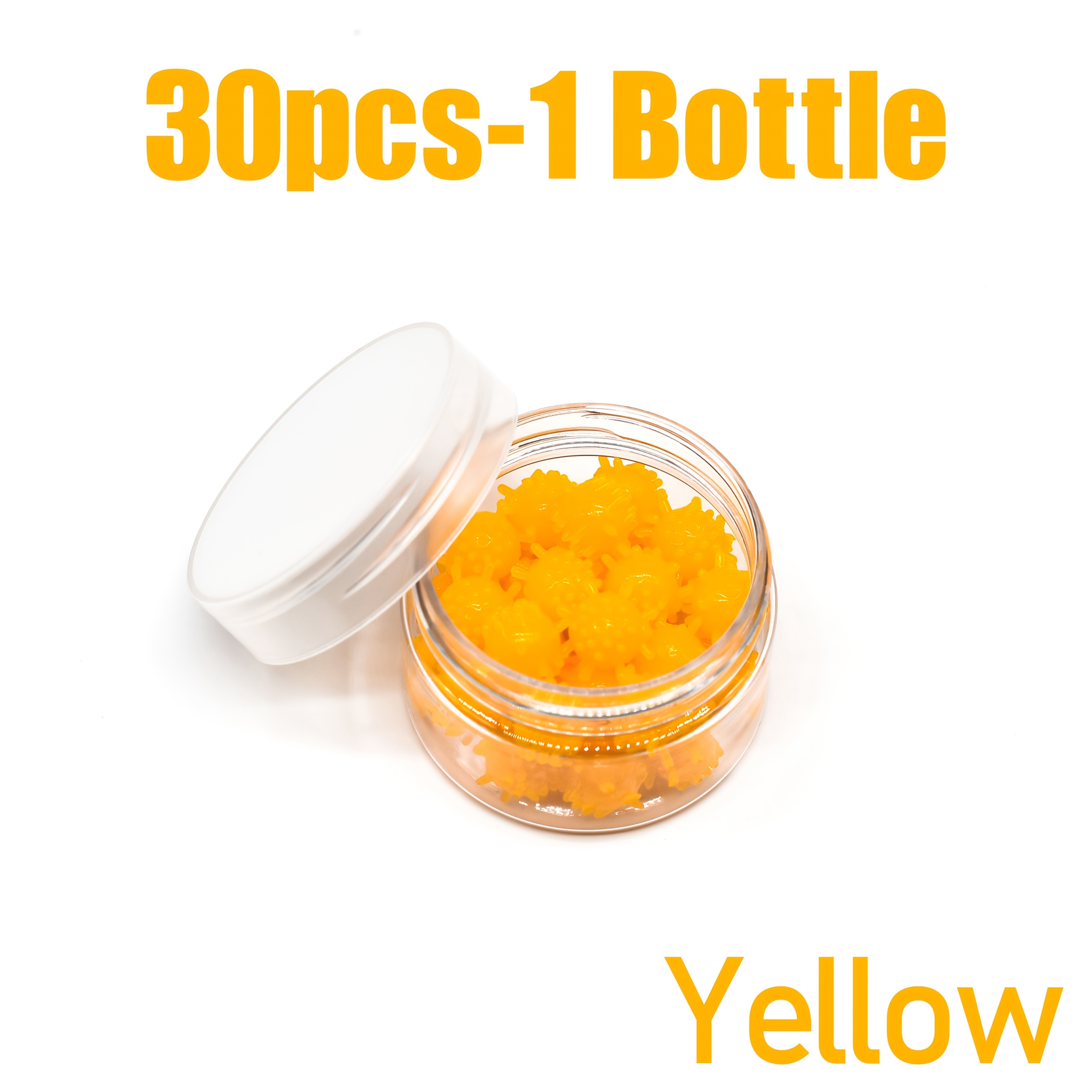 TEMU 30pcs/1bottle Colorful Fishing Soft Bait Floating Water Prick Balls - Tpr Lures - Durable Bait Floating Soft Balls For Carp And Freshwater