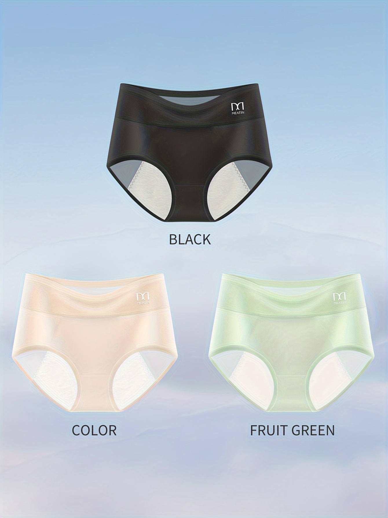 3pcs Seamless Menstrual Period Panties, Comfy & Breathable Anti-Leak  Panties, Women's Lingerie & Underwear